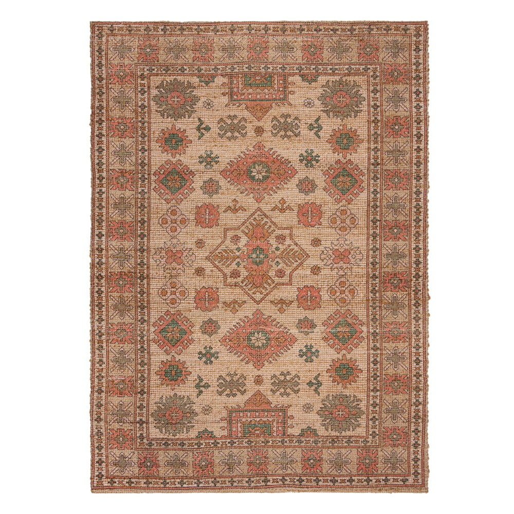 Covor roz/teracotă țesut manual din amestec de iută 80x150 cm Lana Jute – Flair Rugs