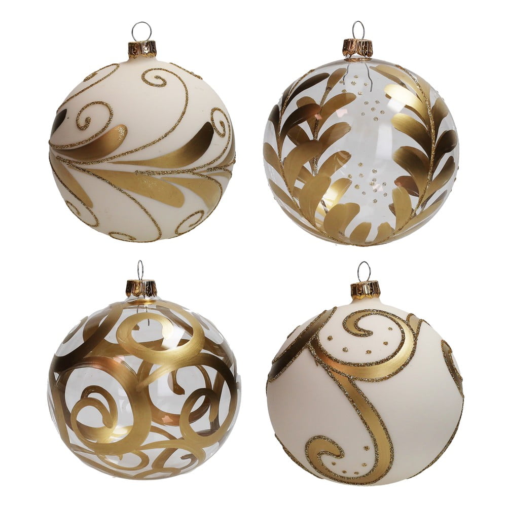 Poza Ornamente de Craciun din sticla in set de 4 Sfera - Brandani