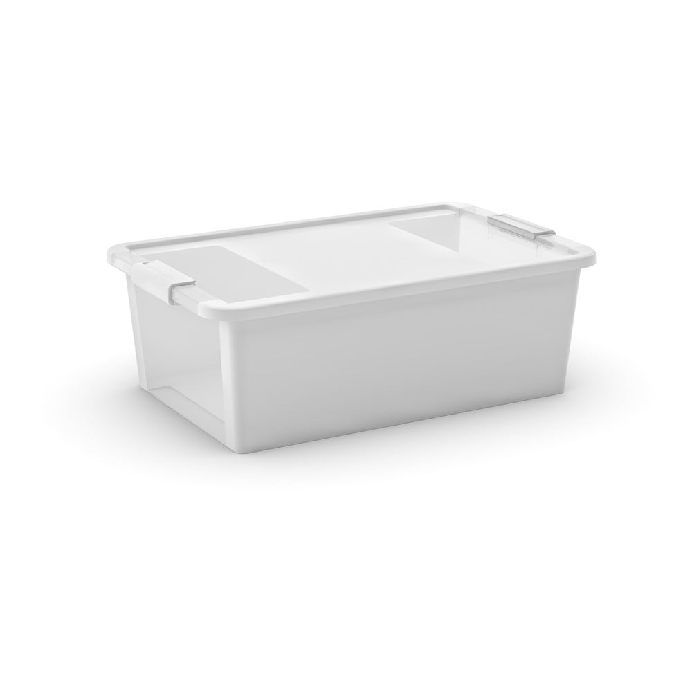 Cutie de depozitare albă din plastic cu capac 55x35x19 cm Bi-Box M – KIS