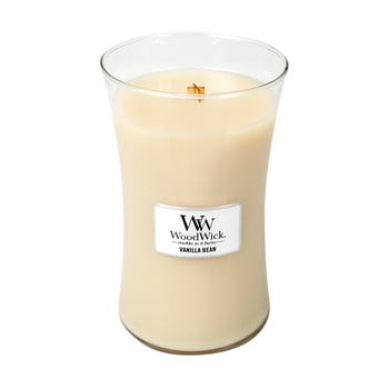 Lumânare parfumată woodwick vanilie galbenă, 110 ore