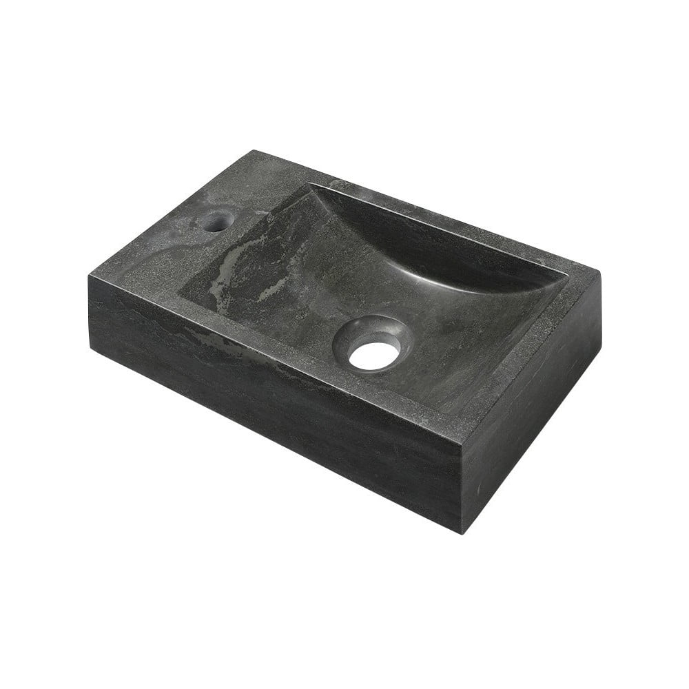 Chiuvetă mică pentru WC neagră din piatră 40x22 cm Blok – Sapho