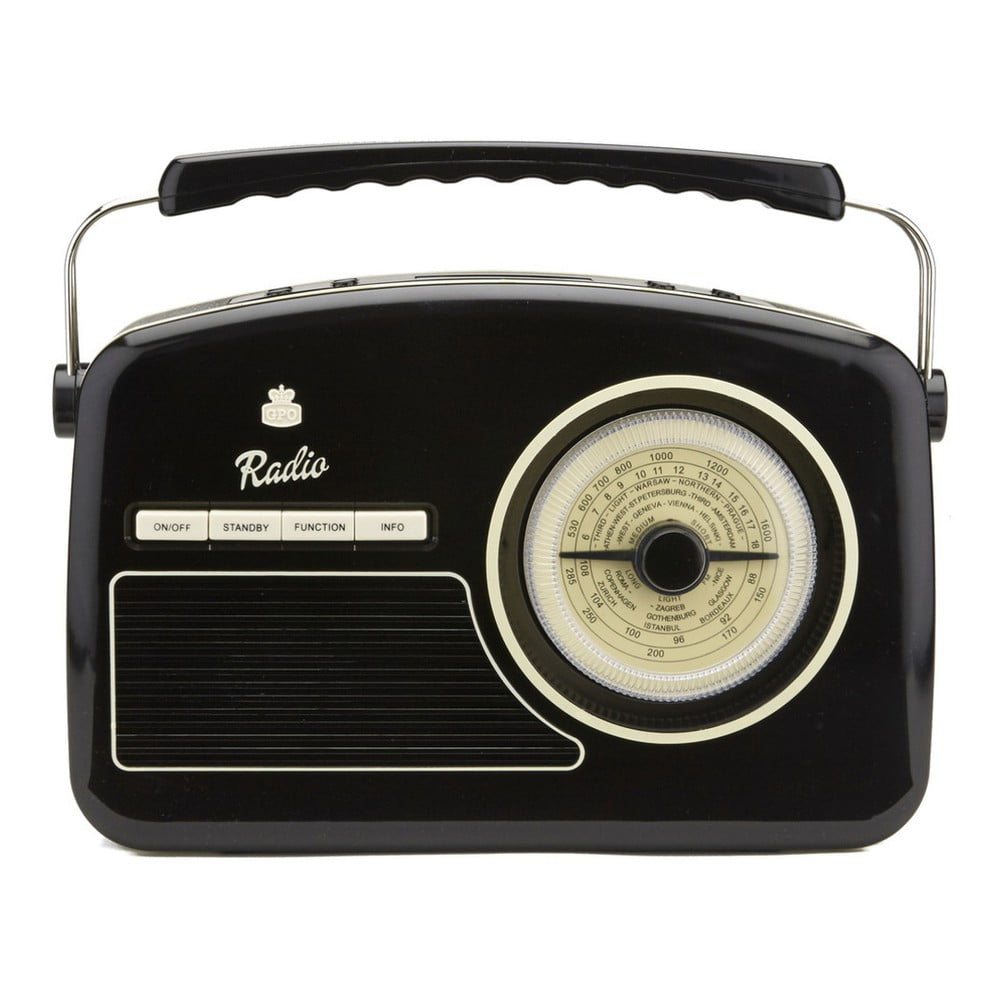 Radio retro GPO Rydell Nostalgic Dab Radio Black, negru bonami.ro