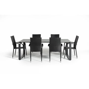 Set mobilier de grădină cu 6 scaune le bonom strong, gri