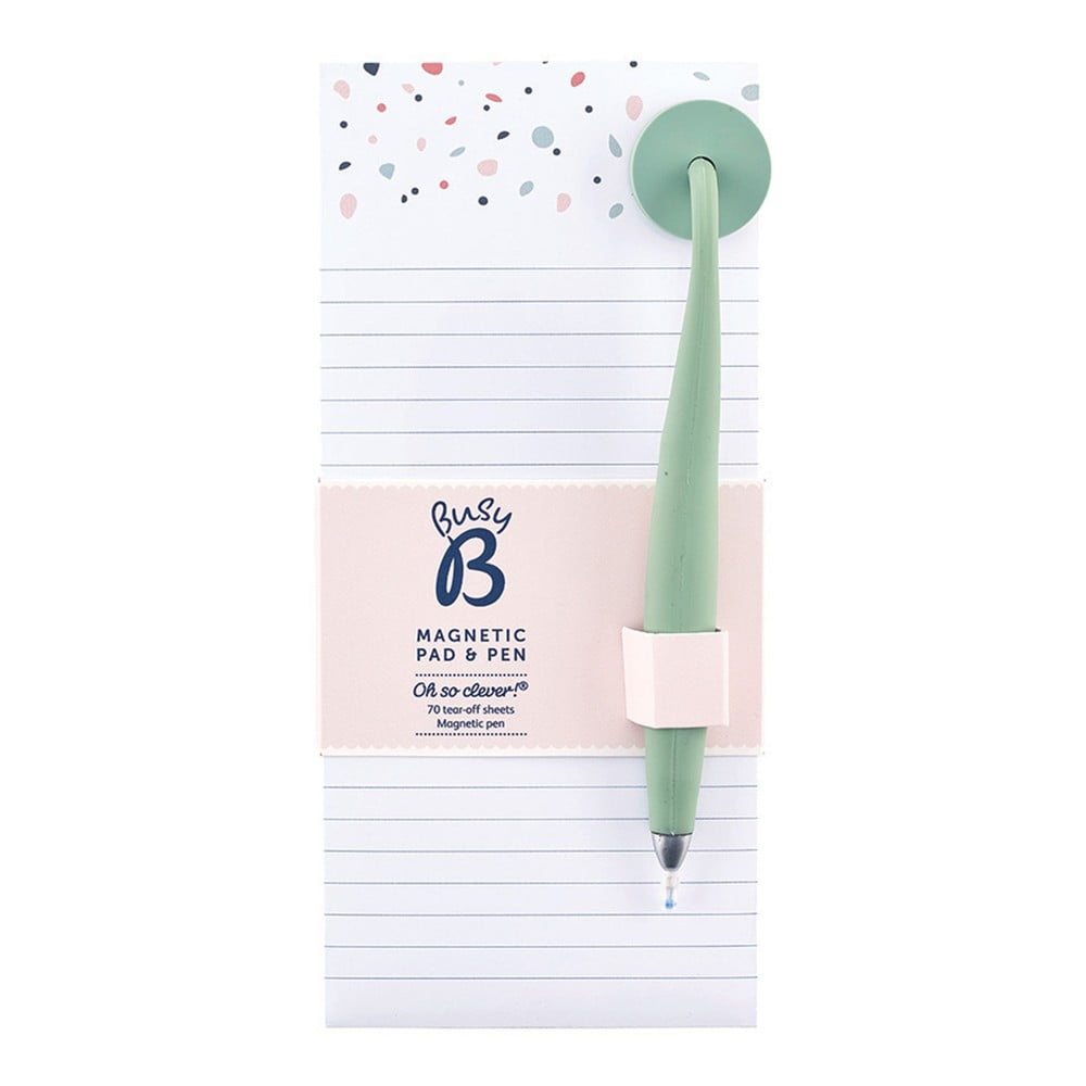 Bloc de notițe cu magnet și pix busy b, 70 pagin