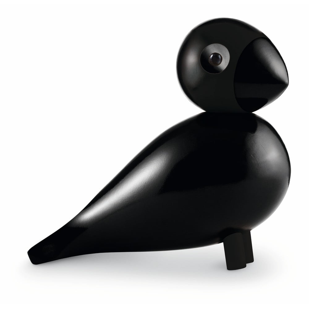 Statuetă din lemn masiv de fag Kay Bojesen Denmark Songbird Ravn, negru bonami.ro pret redus