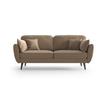 Canapea din catifea my pop design auteuil, maro caramel