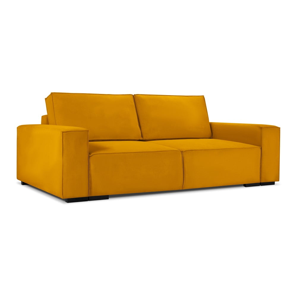 Canapea extensibilă din catifea Mazzini Sofas Azalea, galben bonami.ro imagine 2022