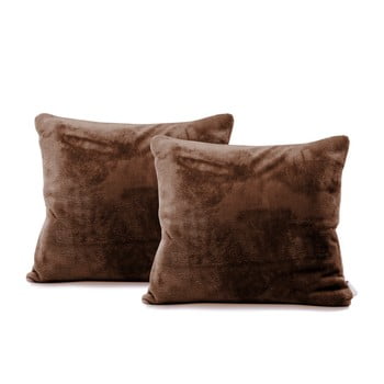 Set 2 fețe de pernă decoking mic, 45 x 45 cm, maro