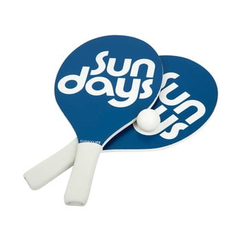 Set 2 palete și minge pentru tenis de plajă sunnylife indigo
