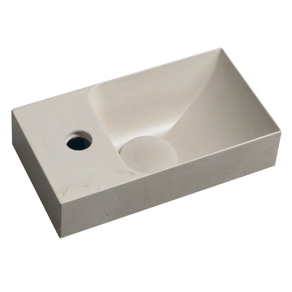 Chiuvetă mică pentru WC gri deschis din beton 31x17 cm Piccolino – Sapho