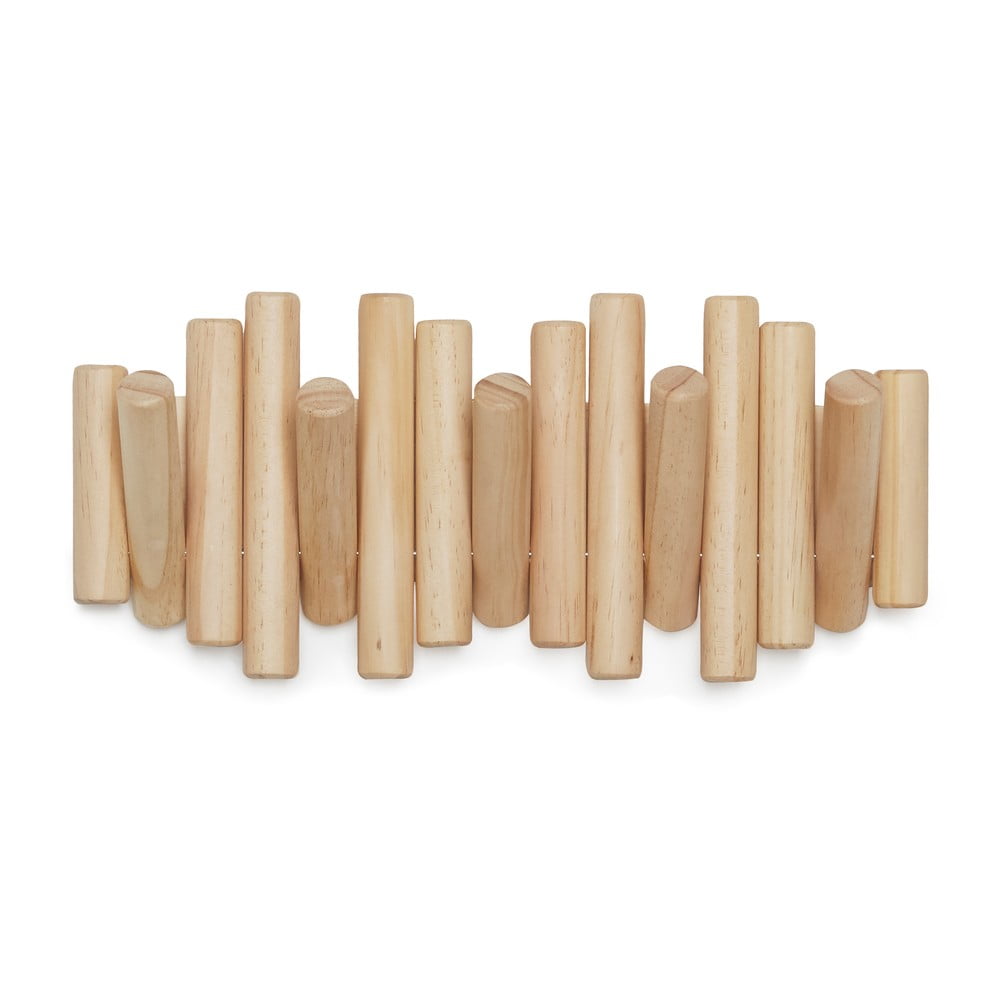  Cuier de perete în culoare naturală din lemn masiv de pin Picket – Umbra 