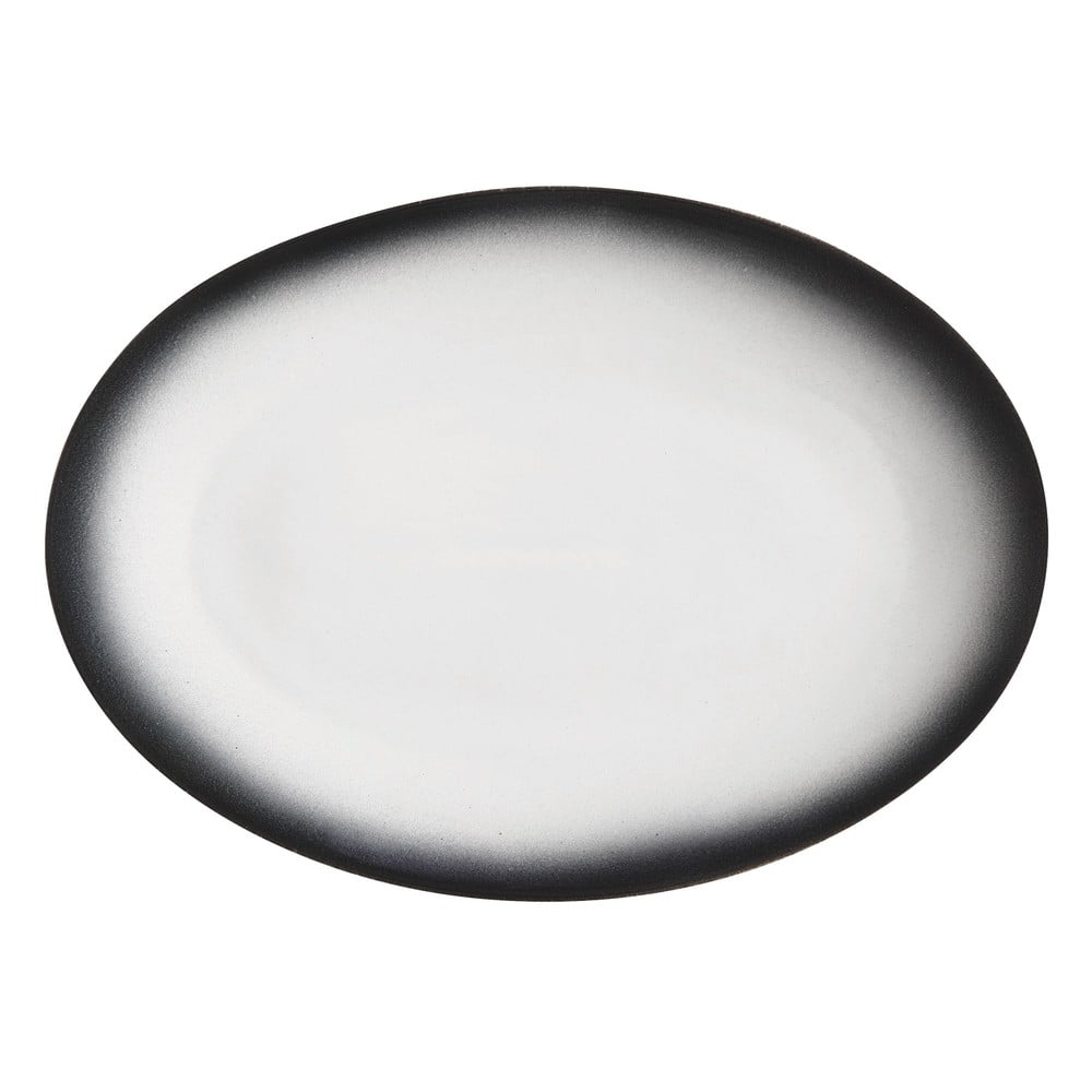 Farfurie ovală din ceramică Maxwell & Williams Caviar, 35 x 25 cm, alb – negru bonami.ro imagine 2022
