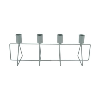 Sfeșnic pentru 4 lumânări pt living, lungime 40 cm, verde