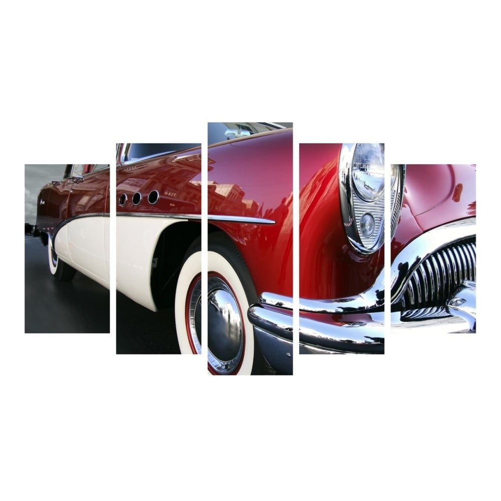 Tablou din mai multe piese 3D Art Retro Vintage Car, 102 x 60 cm