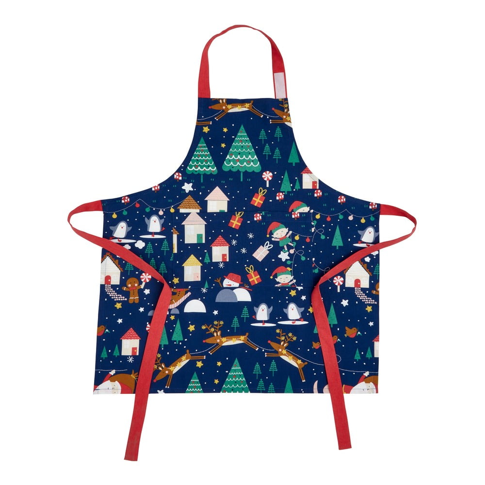 Șorț din bumbac cu model de crăciun santa's christmas wonderland – catherine lansfield