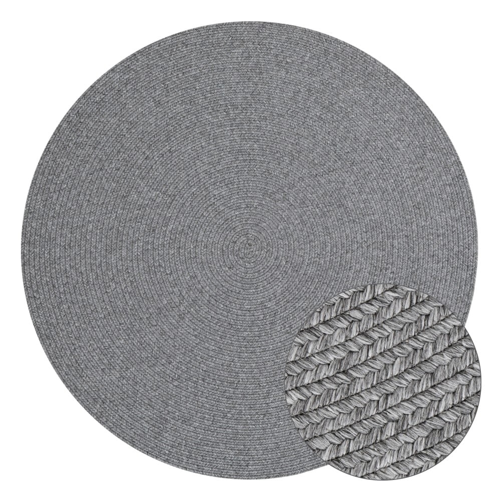 Covor gri rotund de exterior ø 150 cm - NORTHRUGS