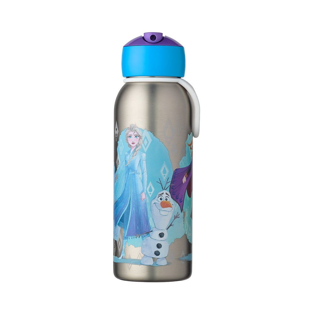 Sticlă pentru copii argintie din oțel inoxidabil 350 ml Frozen 2 – Mepal