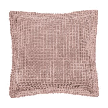 Pernă decorativă din bumbac tiseco home studio waffle, 45 x 45 cm, roz
