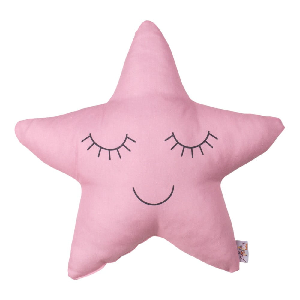 Pernă cu amestec din bumbac pentru copii Mike & Co. NEW YORK Pillow Toy Star, 35 x 35 cm, roz bonami.ro