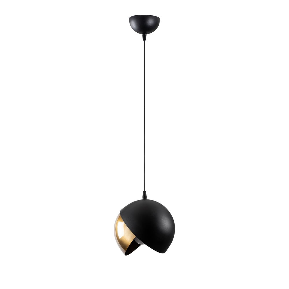 Lustră neagră/aurie cu abajur din metal ø 20 cm Berceste – Opviq lights