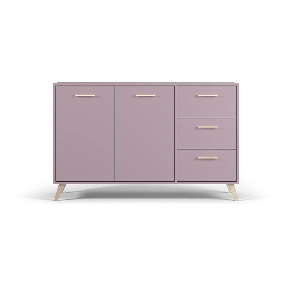 Comodă joasă roz 140×86 cm Burren – Cosmopolitan Design 140x86 imagine noua