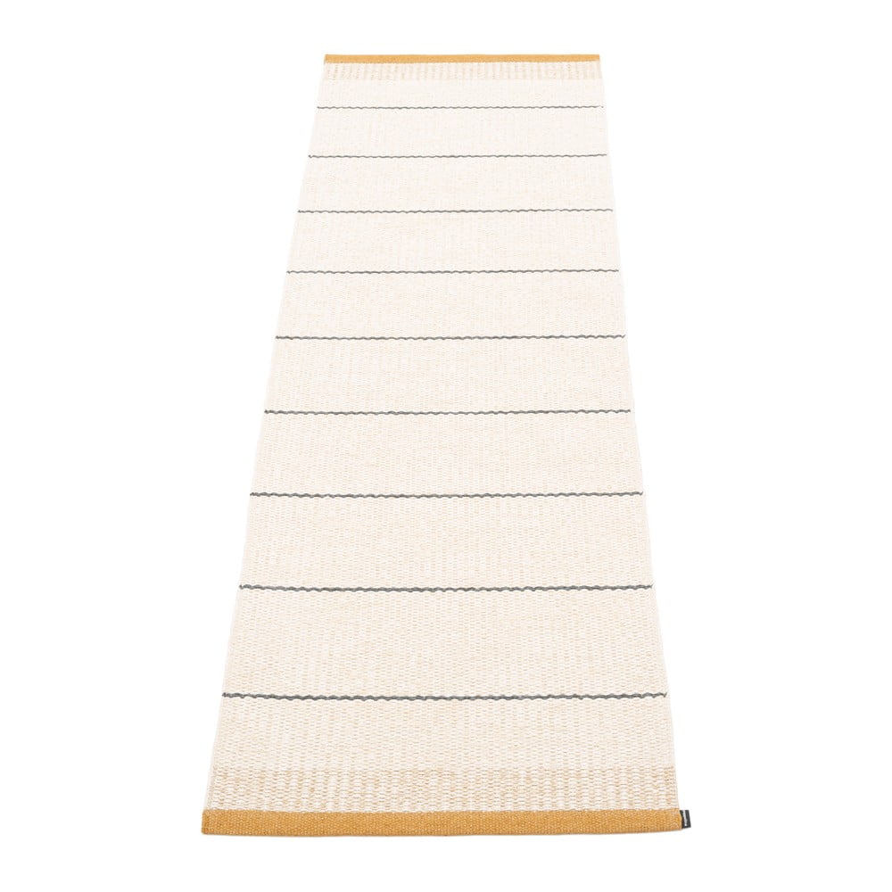 Covor tip traversă pentru interior și exterior galben ocru/crem 60x200 cm Belle Ochre – Pappelina