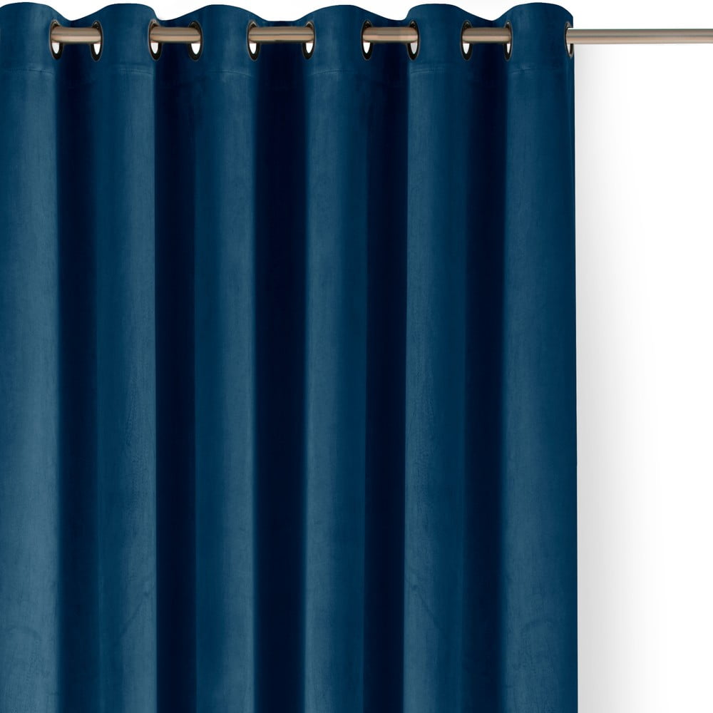 Draperie albastră dimout (semi-opacă) din catifea 265x300 cm Velto – Filumi