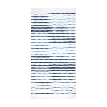 Prosop de plajă sunnylife nouveau bleu, alb-albastru