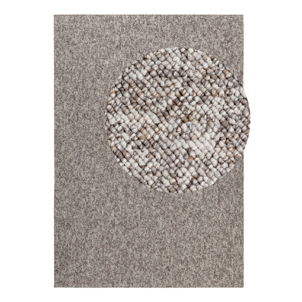 Covor gri lavabil 200x290 cm Rocco Taupe – Elle Decoration