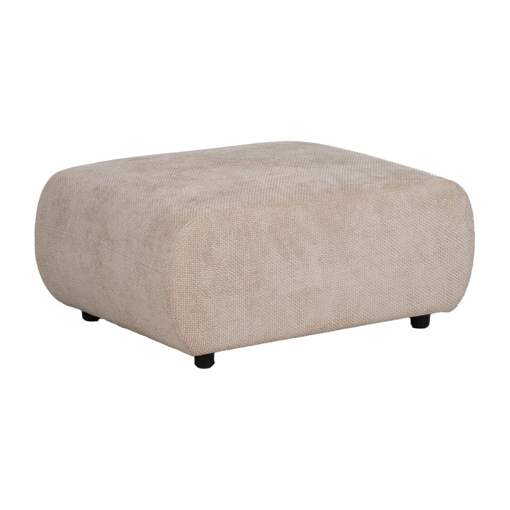 Taburet bej cu tapițerie din chenille Minimal – Ixia