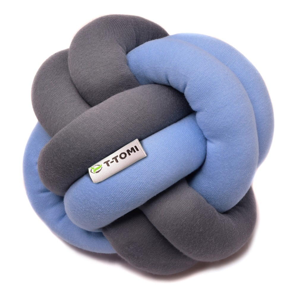 Minge tricotată din bumbac T-TOMI, ø 20 cm, albastru – gri bonami.ro imagine 2022