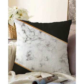 Față de pernă din amestec de bumbac minimalist cushion covers shadowy marble, 55 x 55 cm