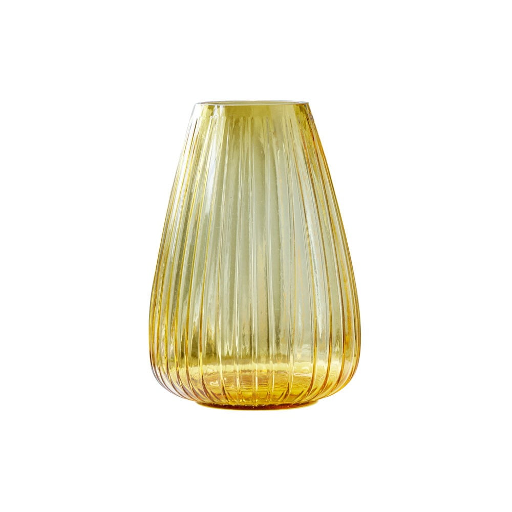 Vază din sticlă Bitz Kusintha, înălțime 22 cm, galben Bitz imagine 2022