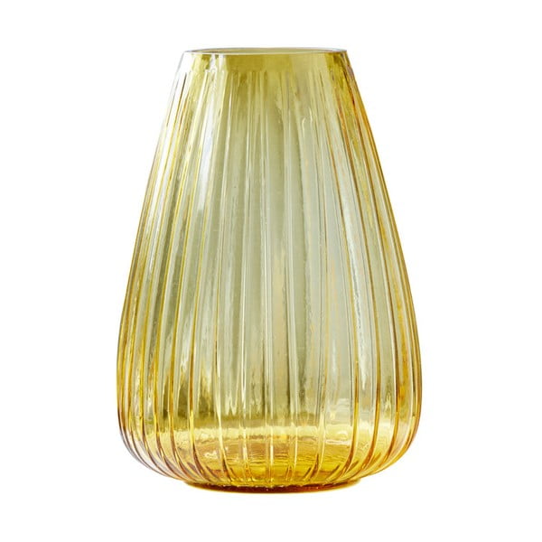 Vază din sticlă Bitz Kusintha, înălțime 22 cm, galben