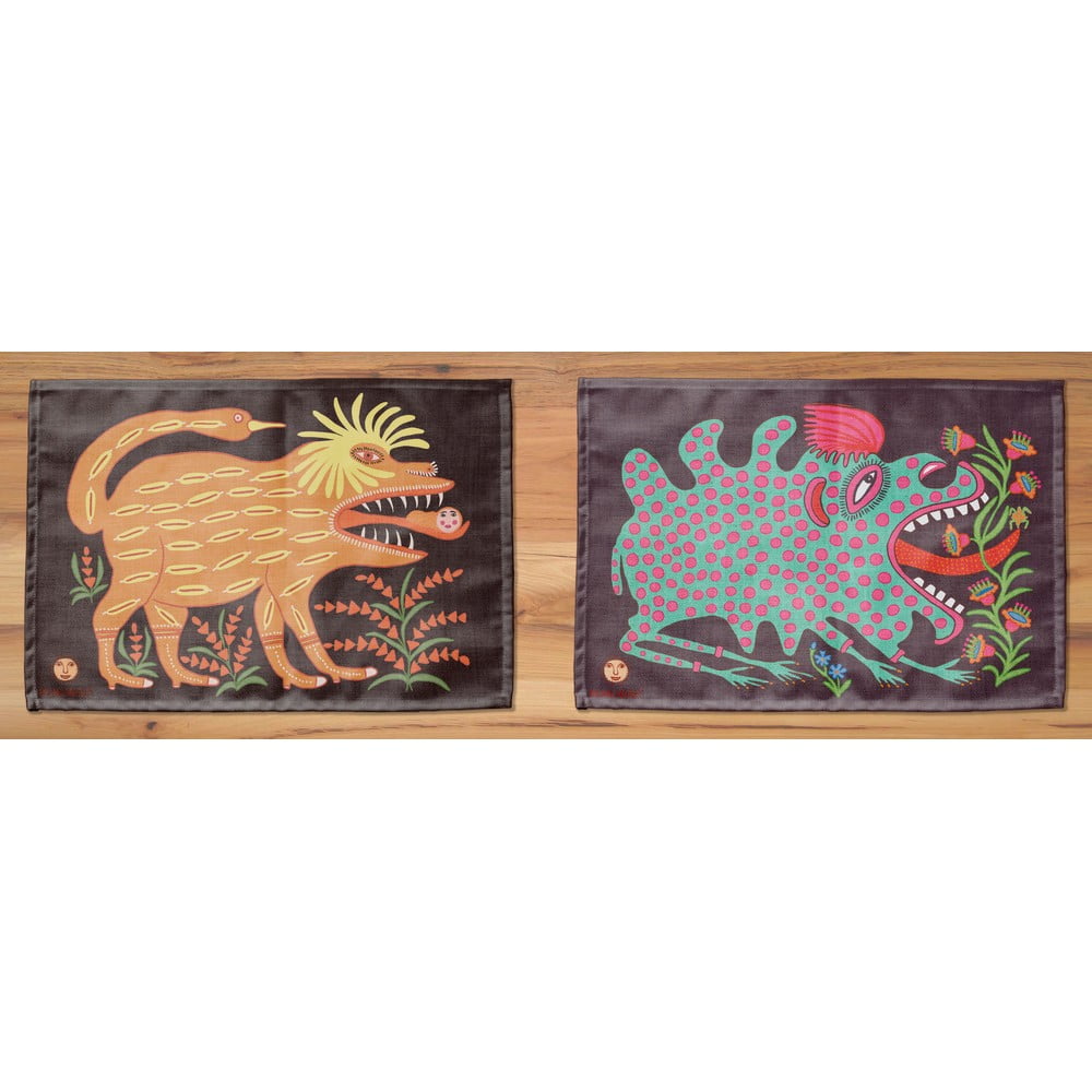 Set 2 suporturi textile pentru farfurii madre selva hut
