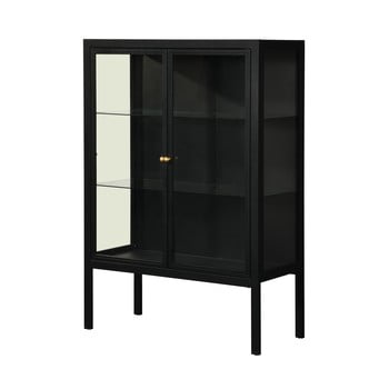 Vitrină cu două uși støraa alva, înălțime 140 cm, negru