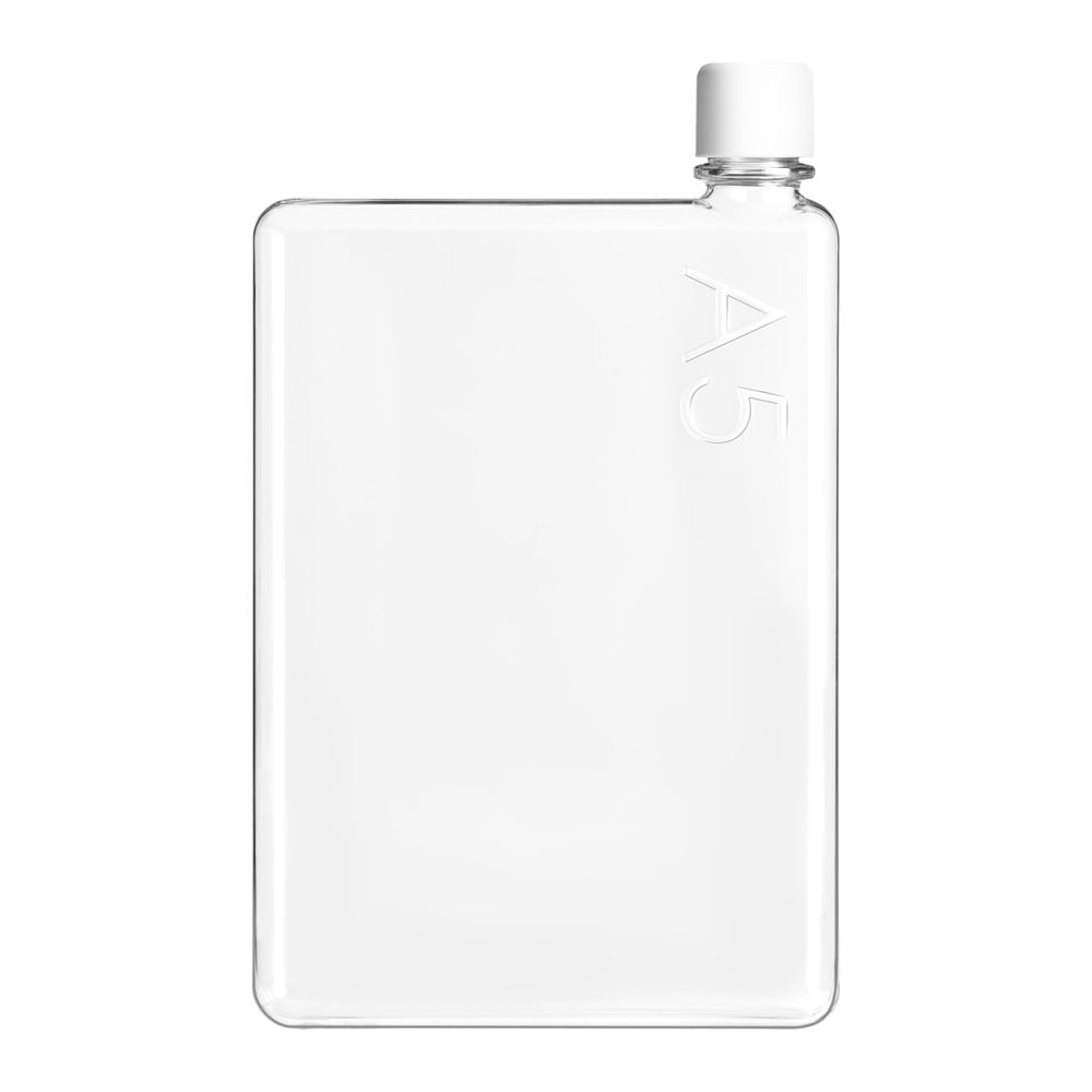 Sticlă de buzunar cu dop alb Memobottle A5, 750 ml