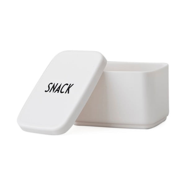 Cutie pentru gustare Design Letters Snack, 8,2 x 6,8 cm, alb