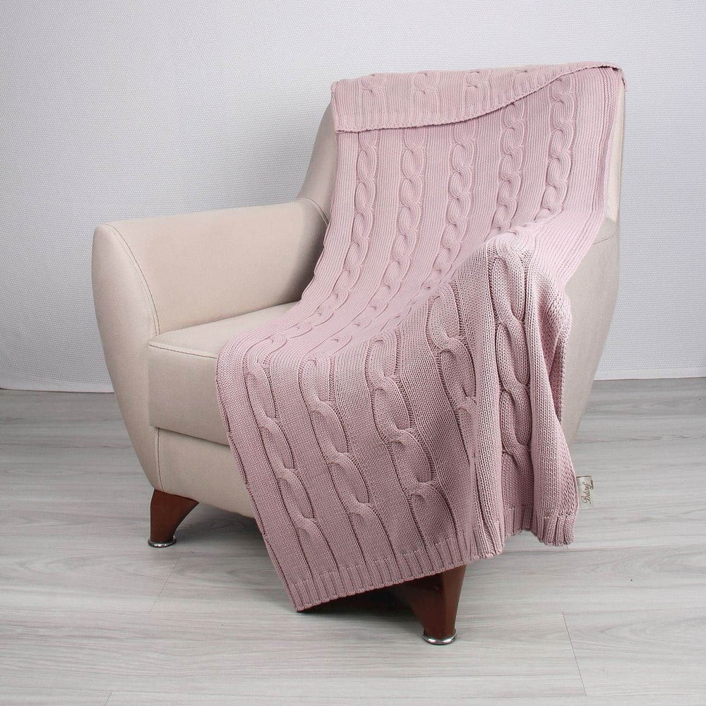 Cuvertură din bumbac Homemania Decor Couture, 130 x 170 cm, roz bonami.ro pret redus