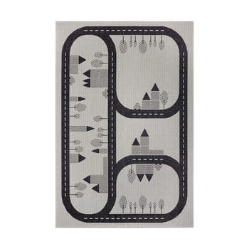 Covor copii ragami roads, 80 x 150 cm, negru