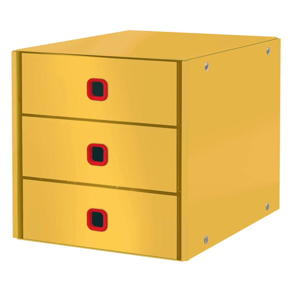 Cutie de depozitare cu 3 sertare Leitz Cosy Click & Store, galben bonami.ro imagine 2022