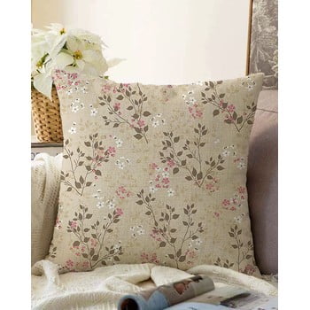 Față de pernă din amestec de bumbac minimalist cushion covers bloom, 55 x 55 cm, maro