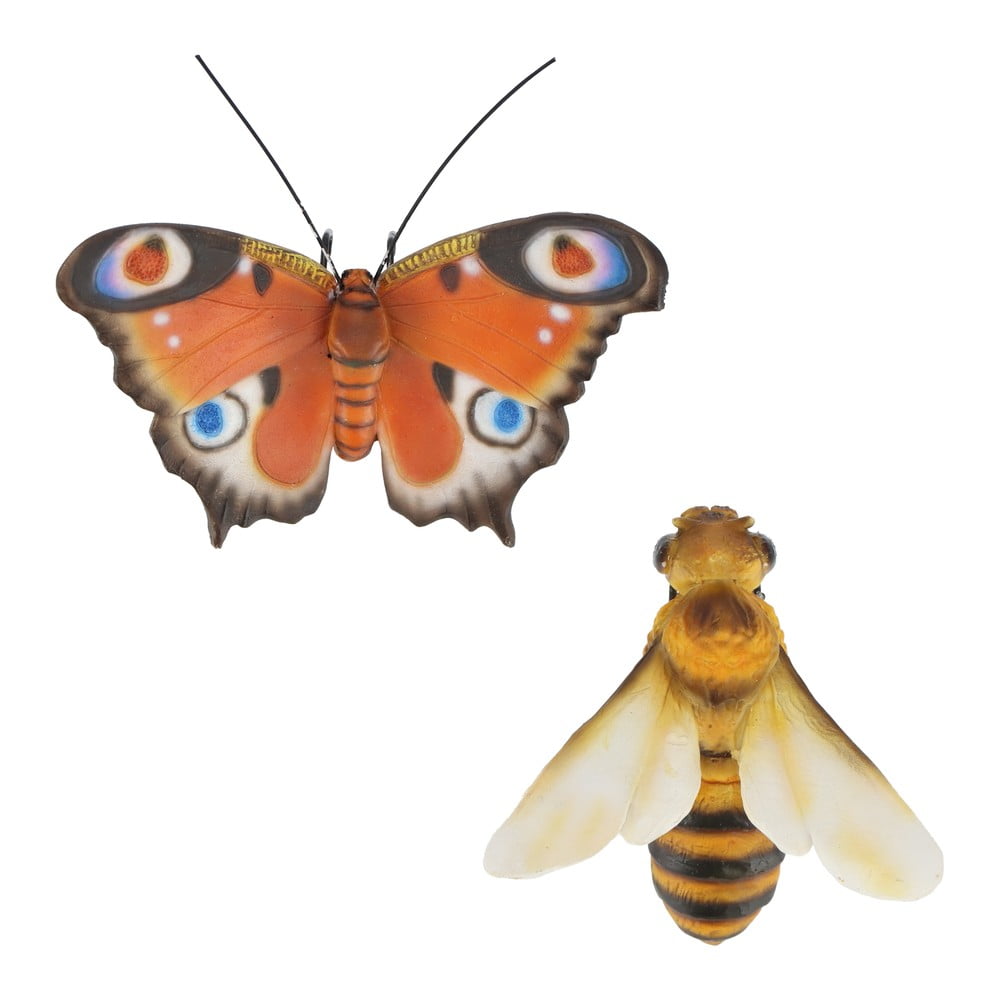 Statuete de grădină 2 buc. din polirășină Butterfly & Bee – Esschert Design