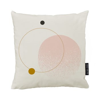 Pernă decorativă din bumbac butter kings boho circles, 50 x 50 cm, alb