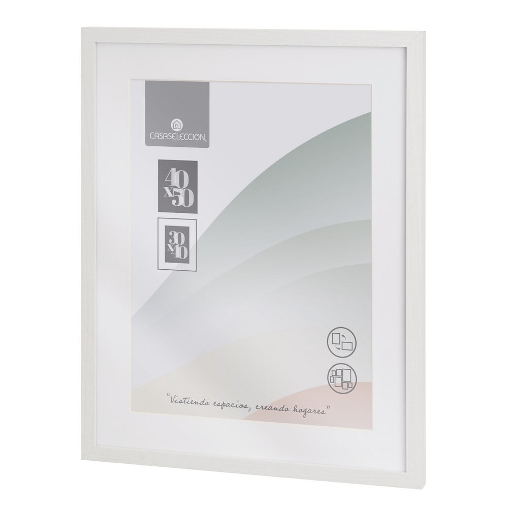 Ramă foto albă de agățat 42x52 cm Sencillo – Casa Selección
