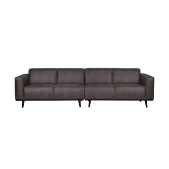 Canapea cu husă din catifea bepurehome statement, lungime 280 cm, gri