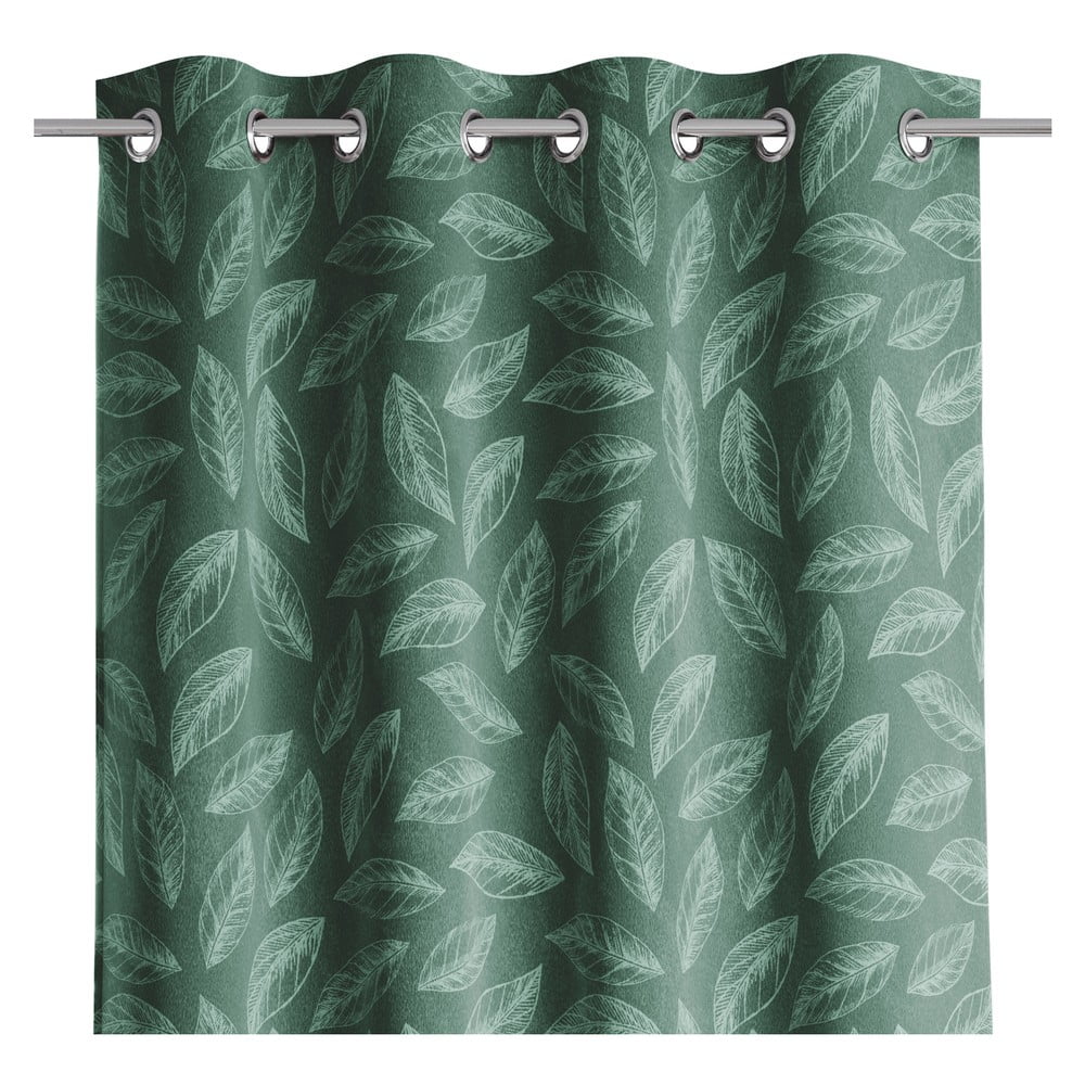 Draperie verde din catifea 140x250 cm Calm – Restilo