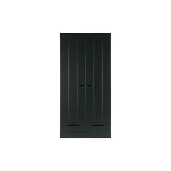 Dulap din lemn de pin woood connect, lățime 94 cm, negru