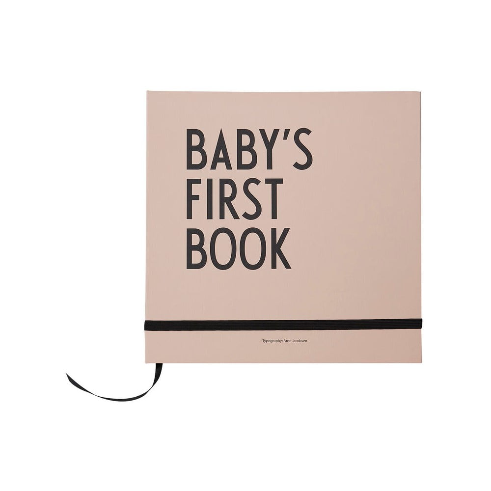 Carte de amintiri pentru copii Design Letters Baby’s First Book, roz bonami.ro