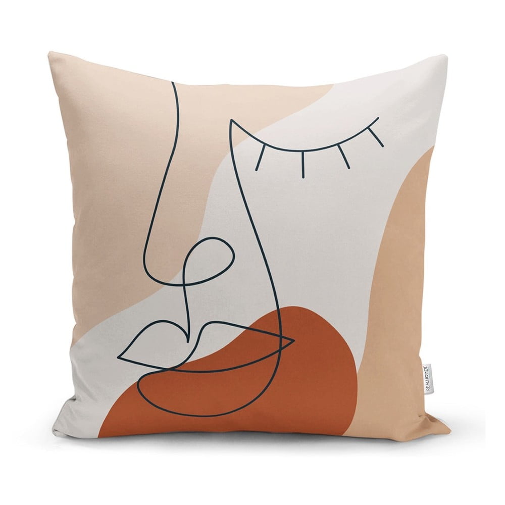Față de pernă Minimalist Cushion Covers Drawing Face Pastel, 45 x 45 cm bonami.ro imagine 2022